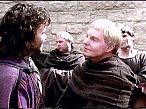 Brother Cadfael confronts one of the bride's guardians